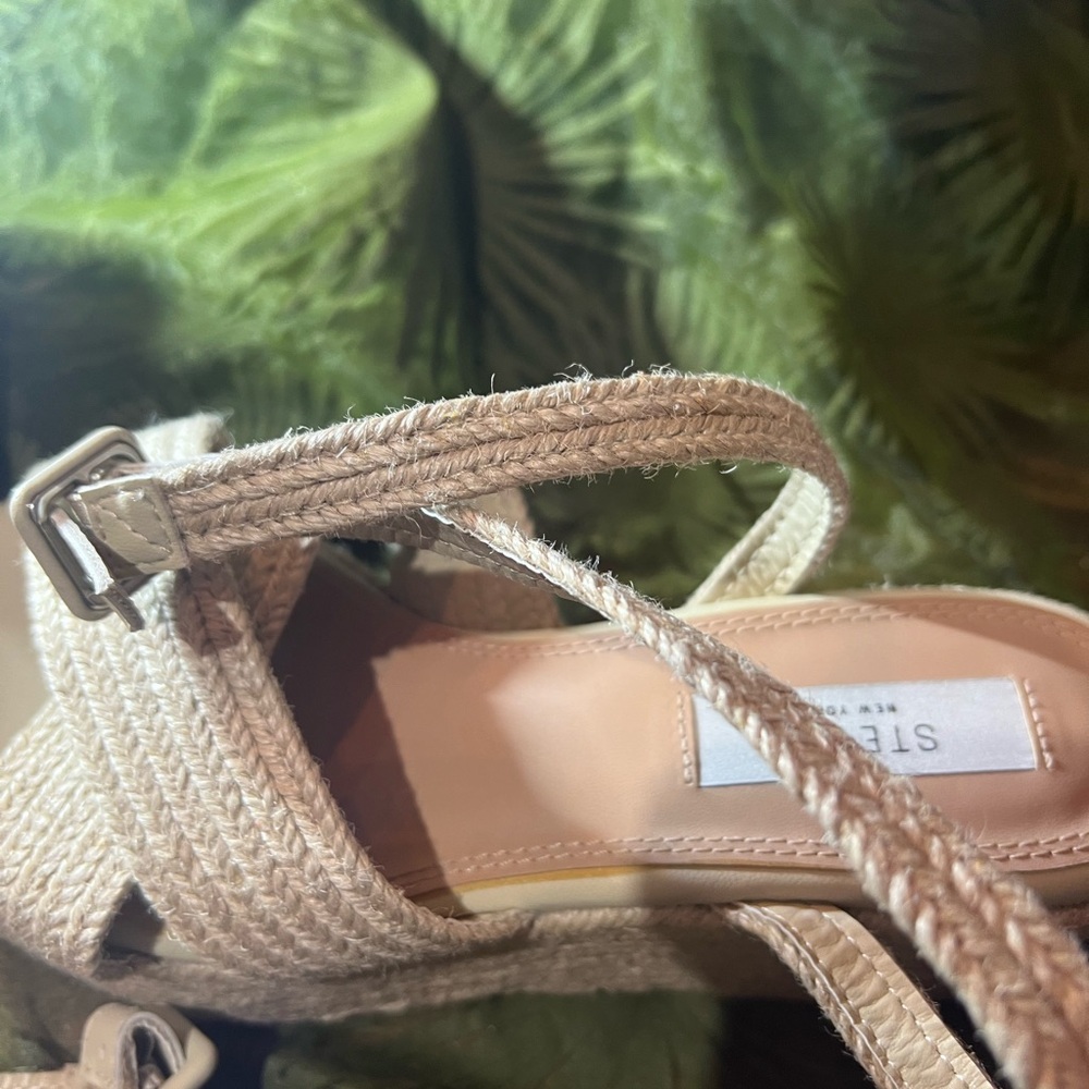 Steven New York Ramey Espadrille Raffia Platform Wedge Sandals Size 9 - Picture 13 of 15